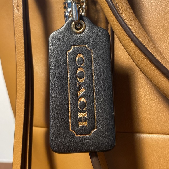 Coach Borough 30348 Tan Camel Leather Satchel Shoulder Bag - Picture 3 of 16